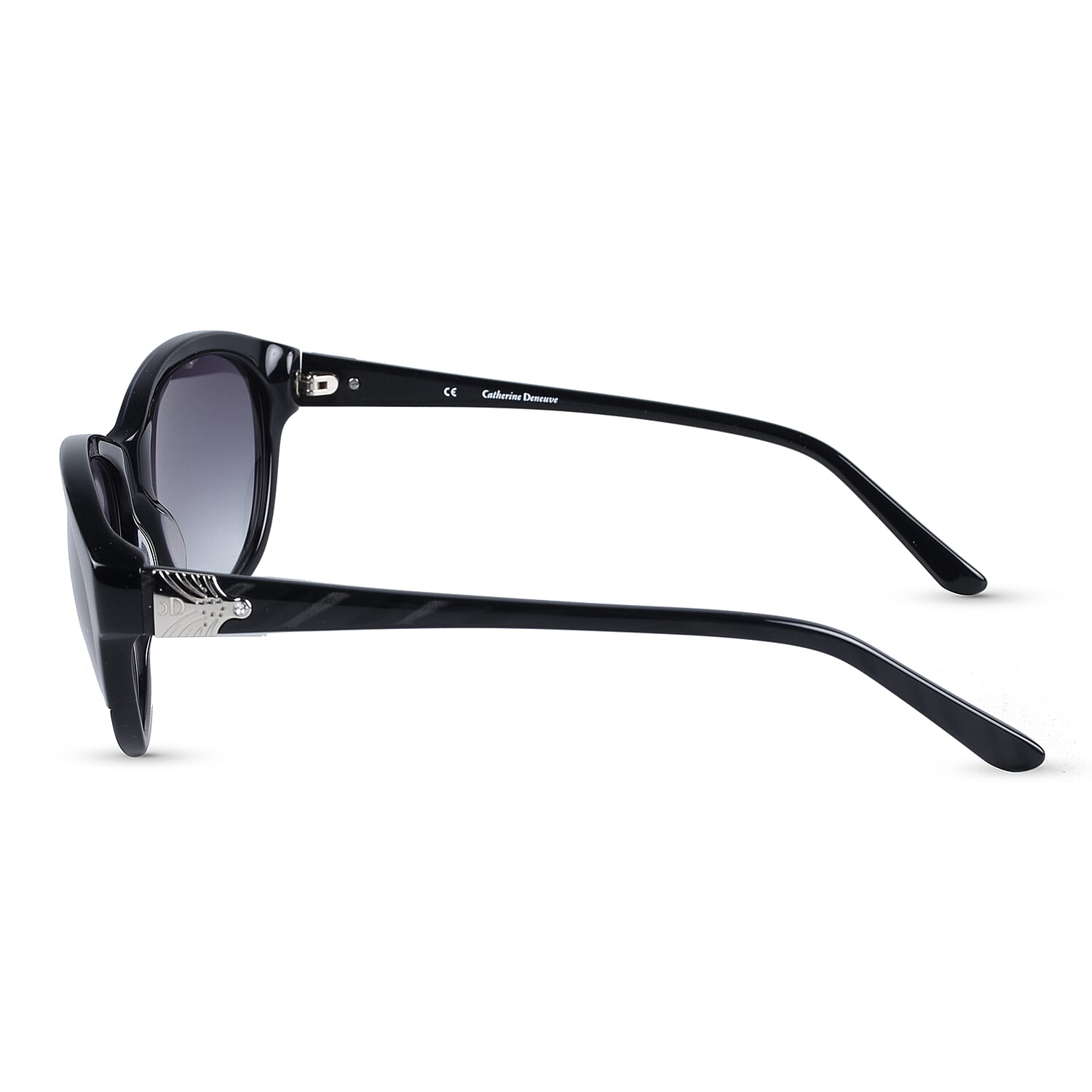 Catherine Denevue- Womens Black Cateye Sunglasses