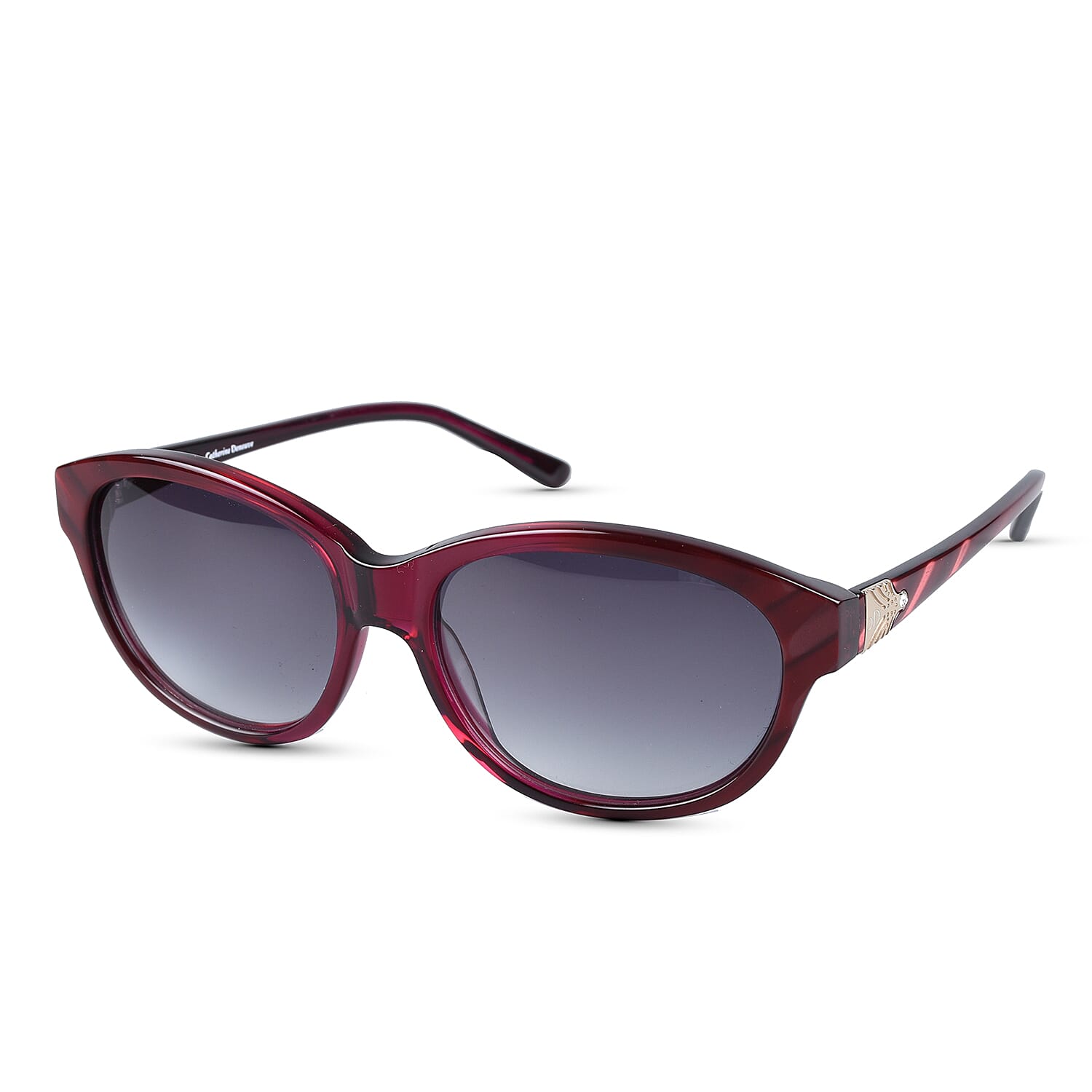 Catherine Denevue- Womens Red Cateye Sunglasses