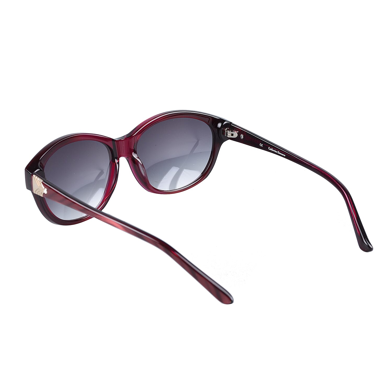 Catherine Denevue- Womens Red Cateye Sunglasses