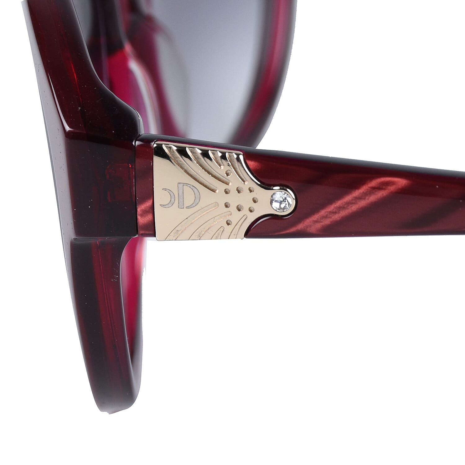 Catherine Denevue- Womens Red Cateye Sunglasses