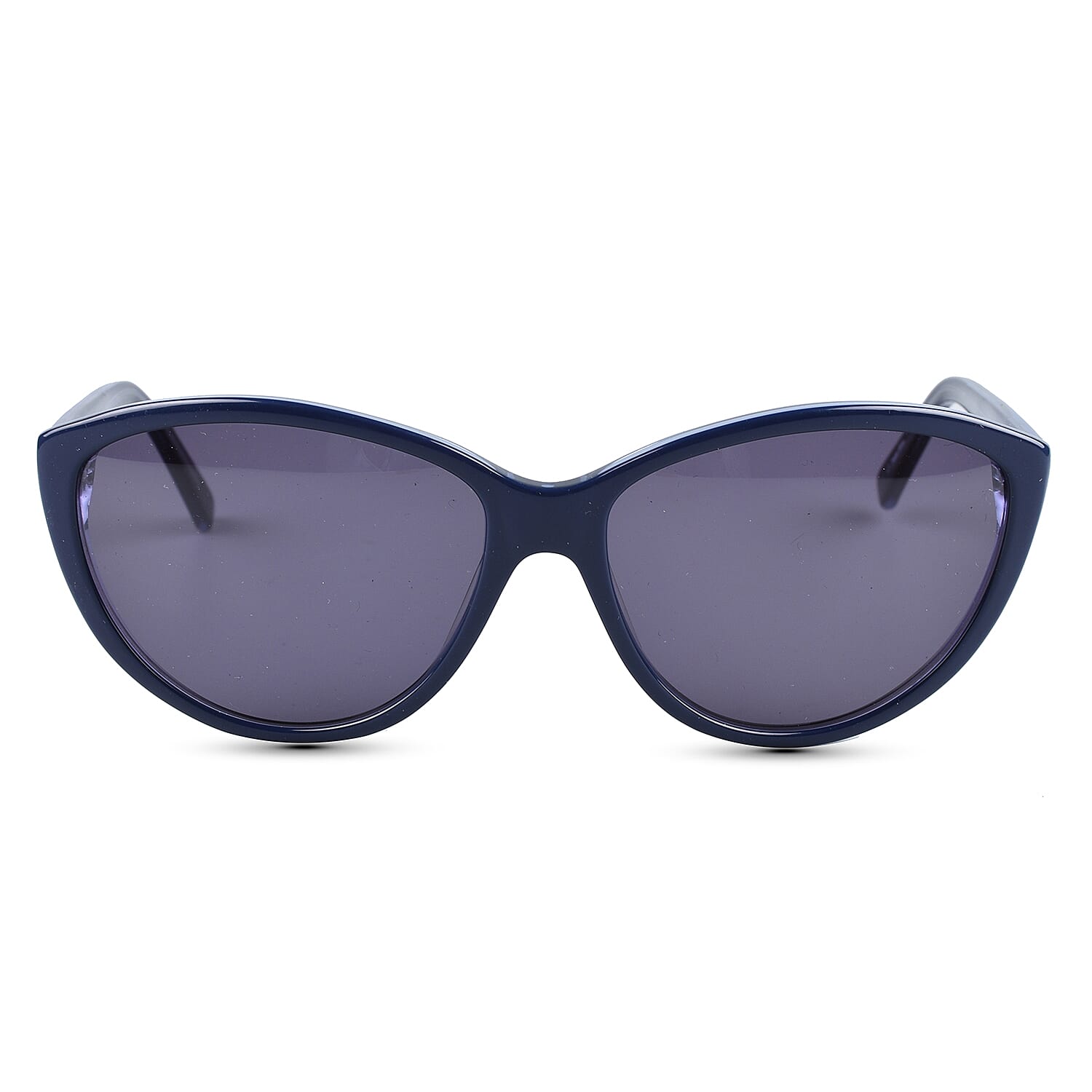 Catherine Denevue- Womens Navy Blue Cateye Sunglasses