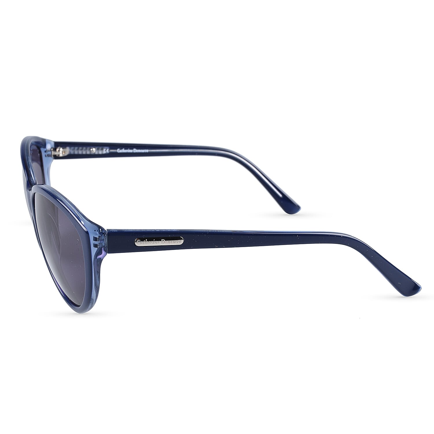 Catherine Denevue- Womens Navy Blue Cateye Sunglasses