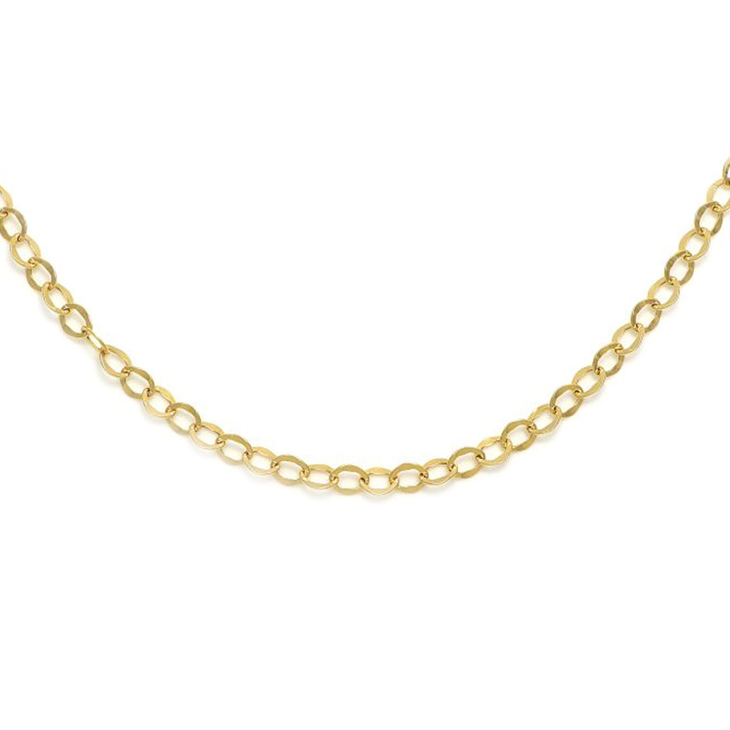 Italian Made 9K Yellow Gold Belcher Necklace (Size - 20)