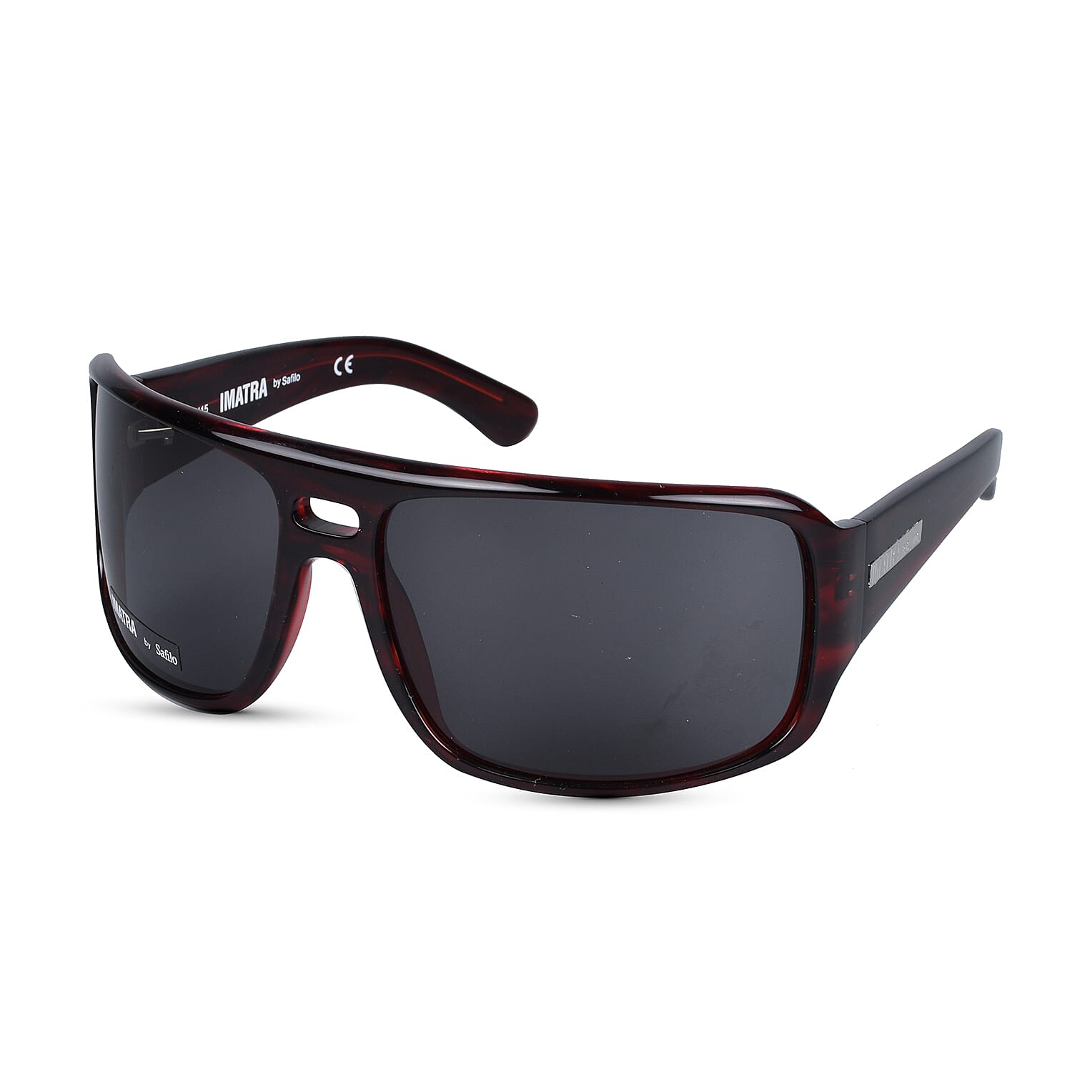 IMATRA- UNISEX Dark Red Sunglasses with Double Bridge