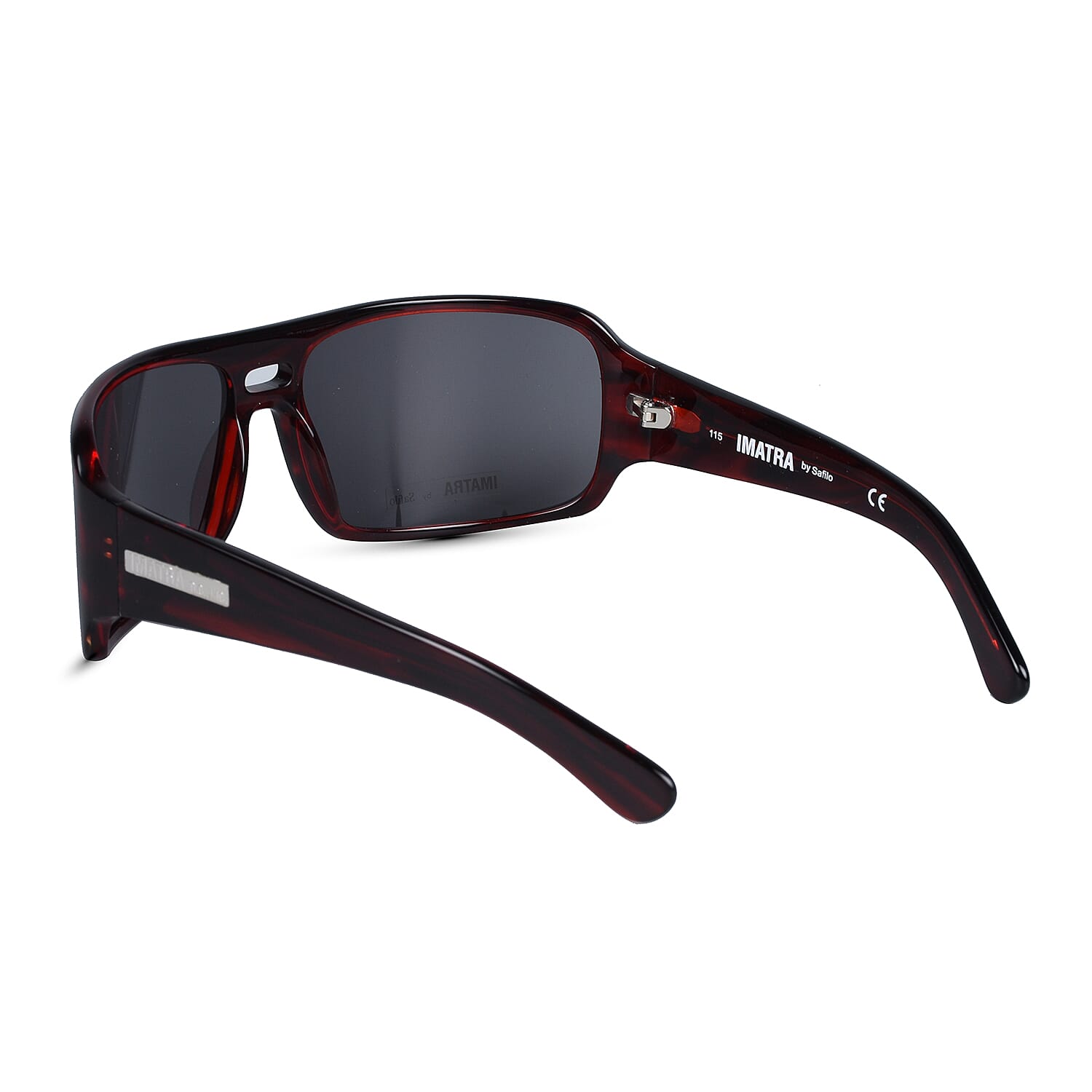 IMATRA- UNISEX Dark Red Sunglasses with Double Bridge
