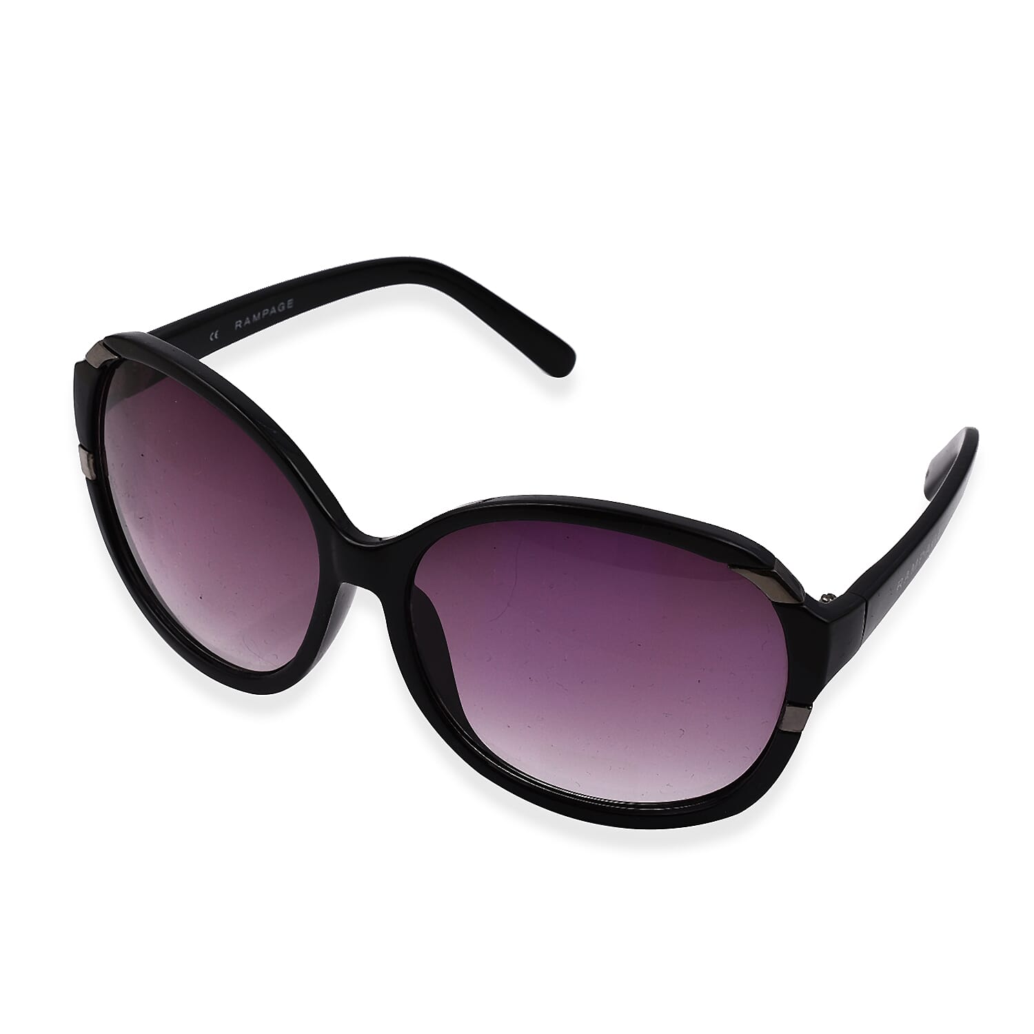 RAMPAGE - Womens Black Oversize Sunglasses with Grey Lenses
