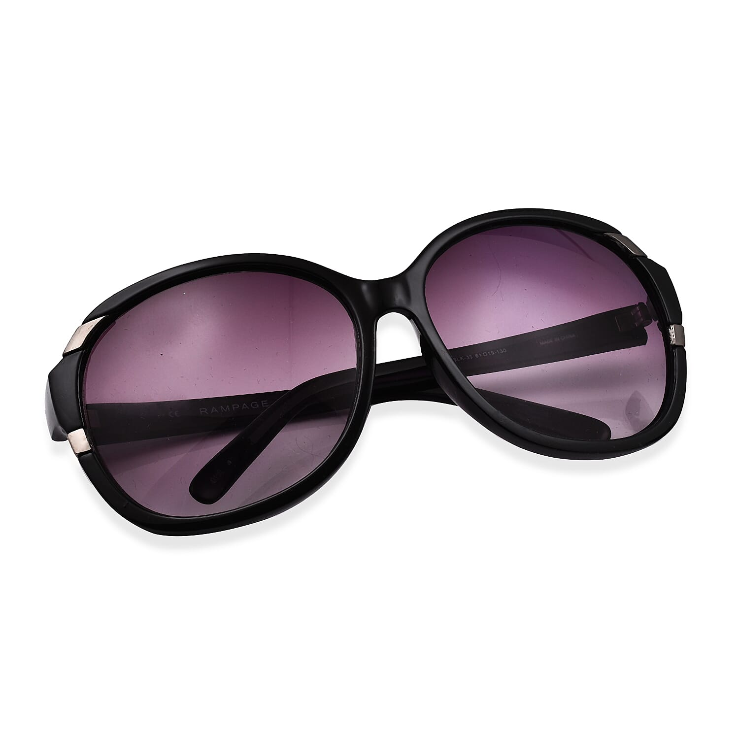 RAMPAGE - Womens Black Oversize Sunglasses with Grey Lenses