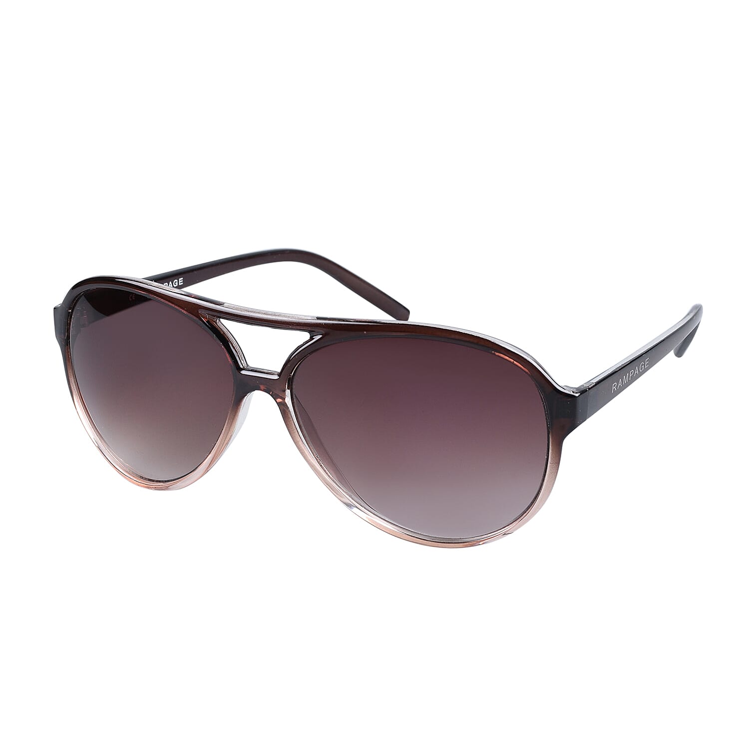 RAMPAGE - Unisex Brown Aviator Sunglasses