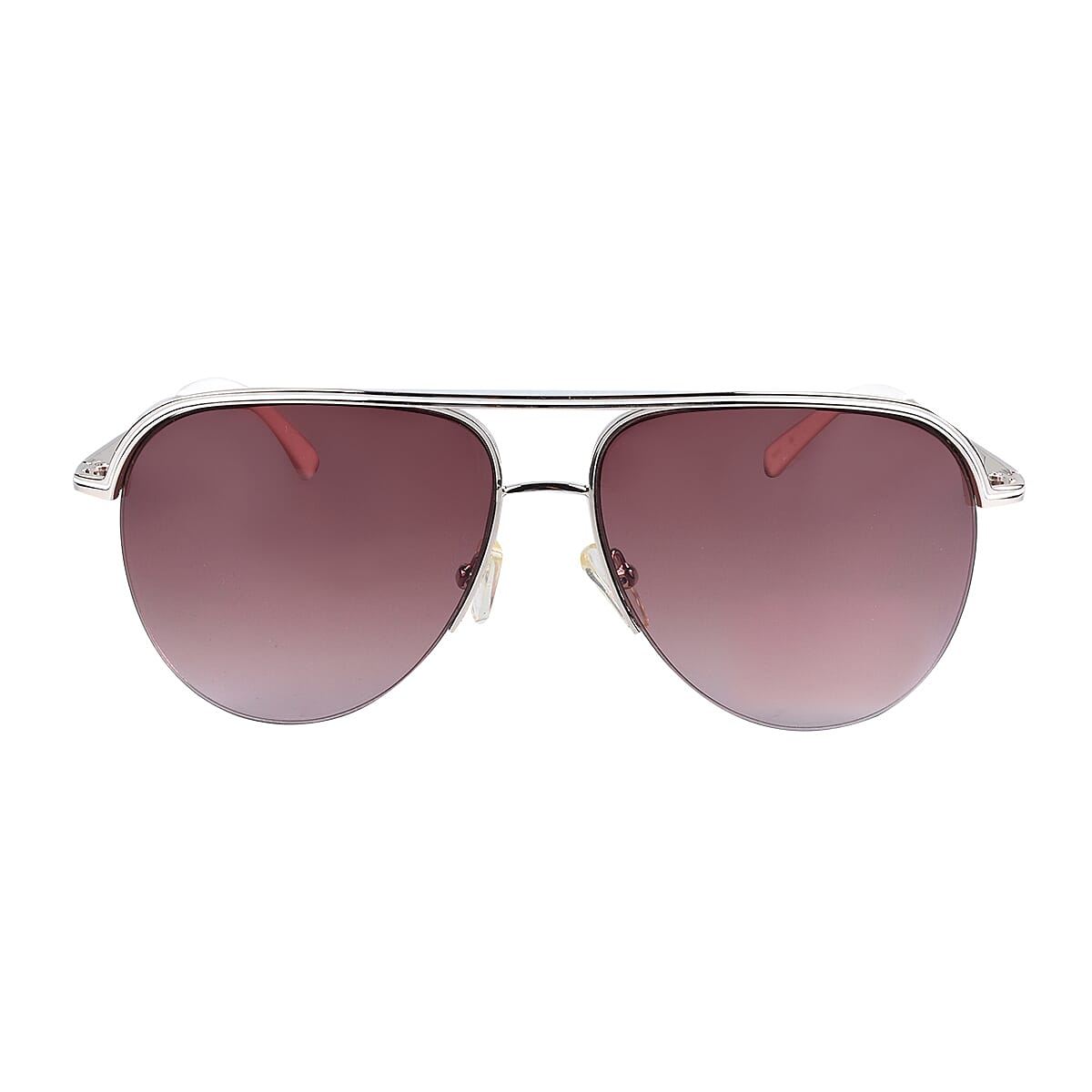 RAMPAGE - Unisex Gold Aviator Sunglasses with White Tip & Brown Lenses