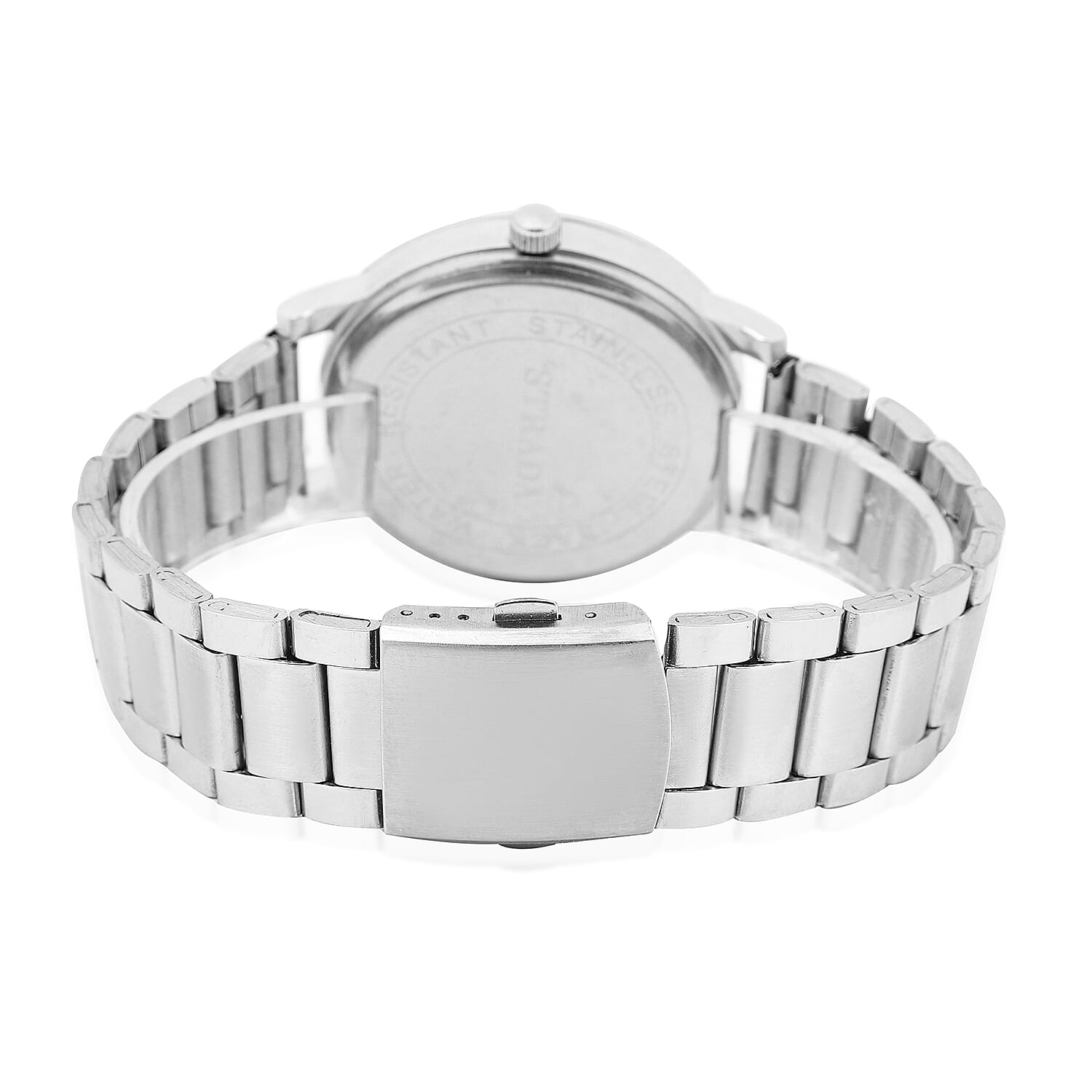 STRADA Japanese Movement Leaf Pattern Dial Water Resistant Watch with Silver Colour Chain Strap