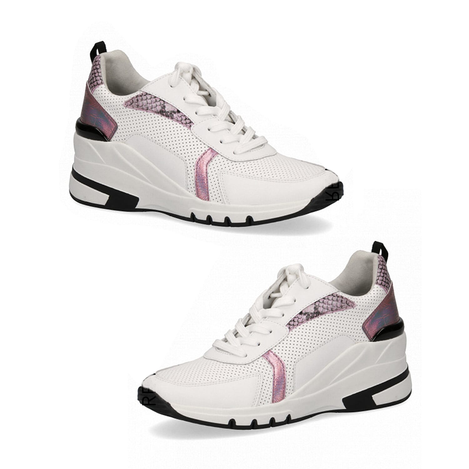 CAPRICE Sneaker High Shoes (Size 4) - White and Pink Com