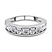 Moissanite Half Eternity Ring in Sterling Silver