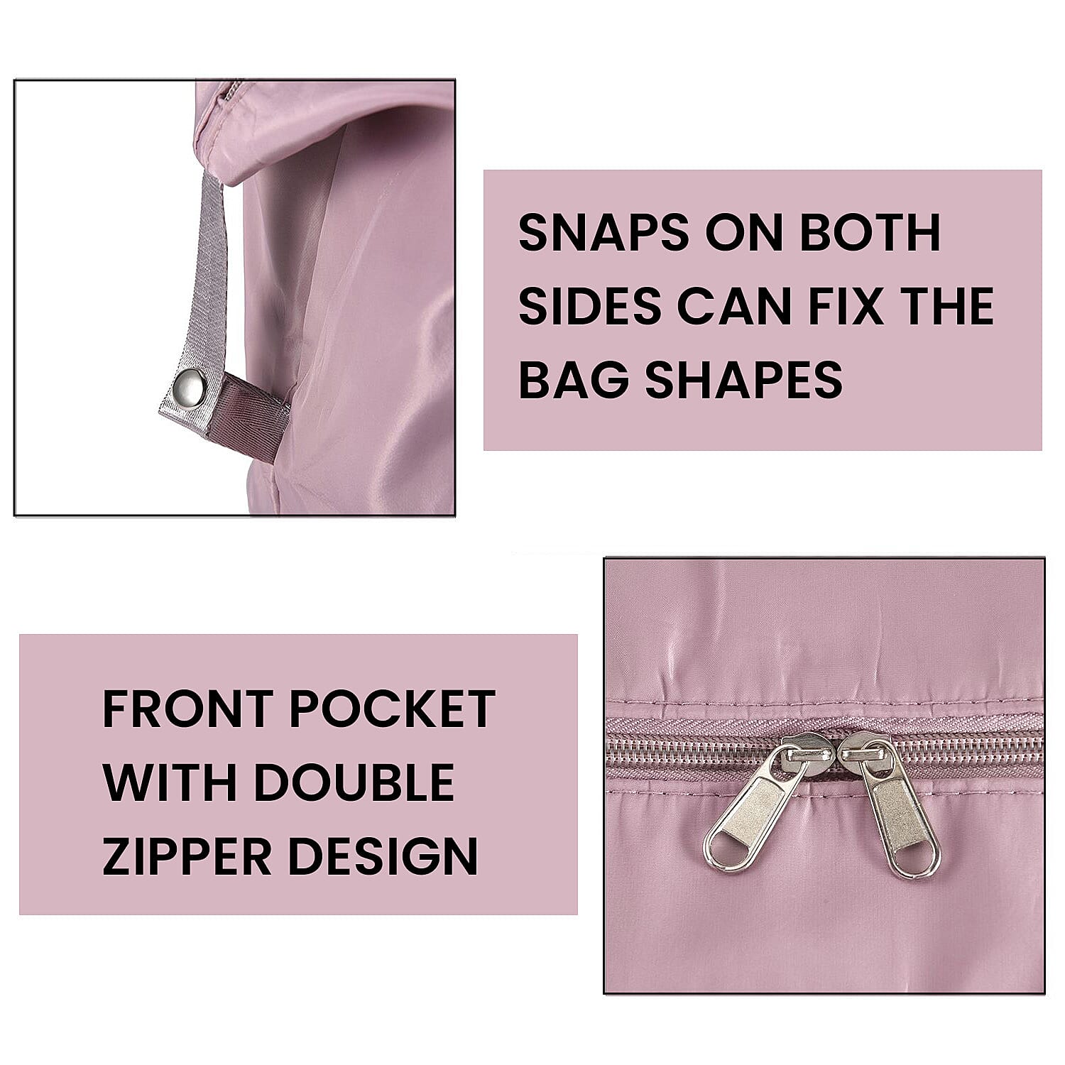 Foldable Waterproof Travel Bag - Dusky Pink