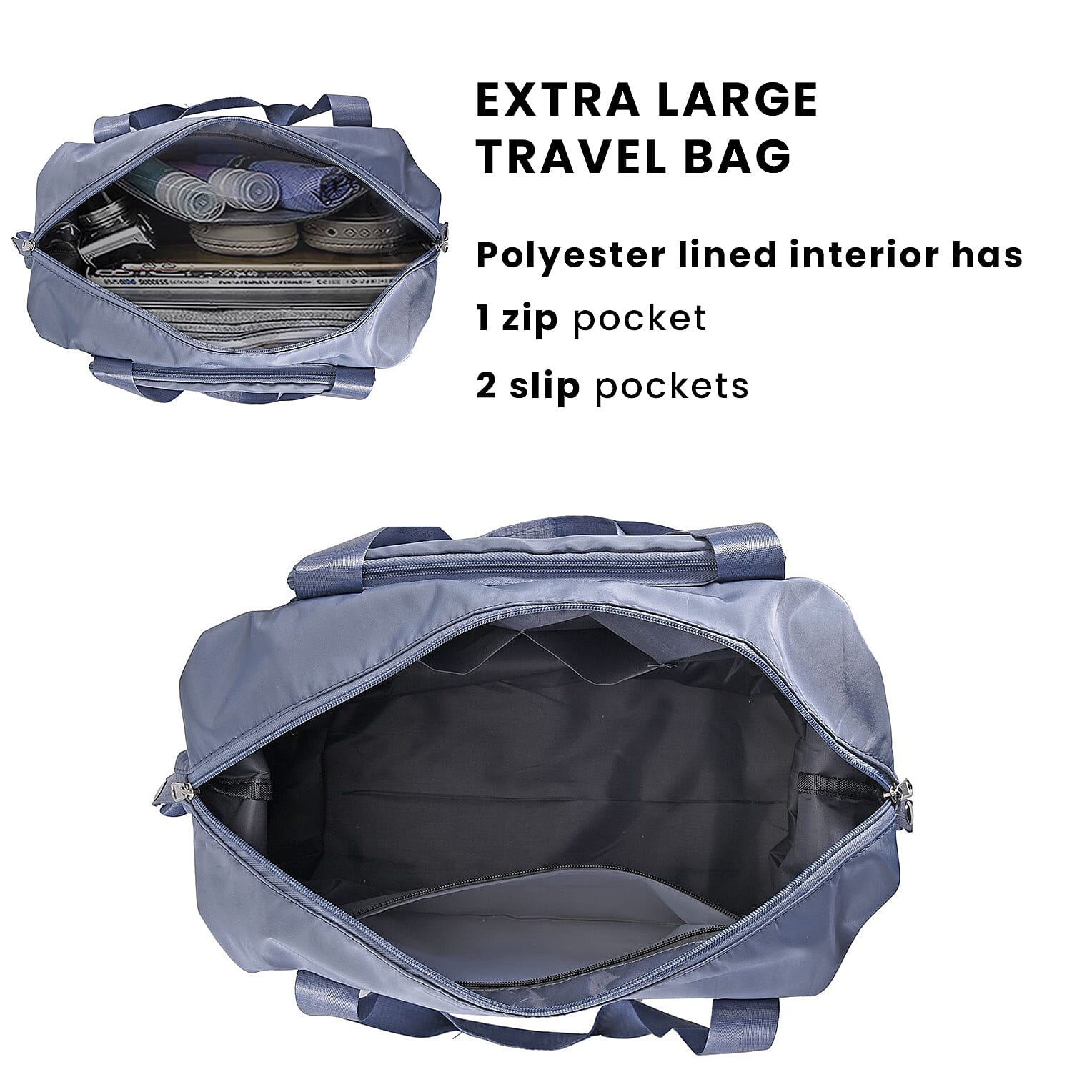 Foldable Waterproof Travel Bag (Size 40x28x23 Cm) - Blue