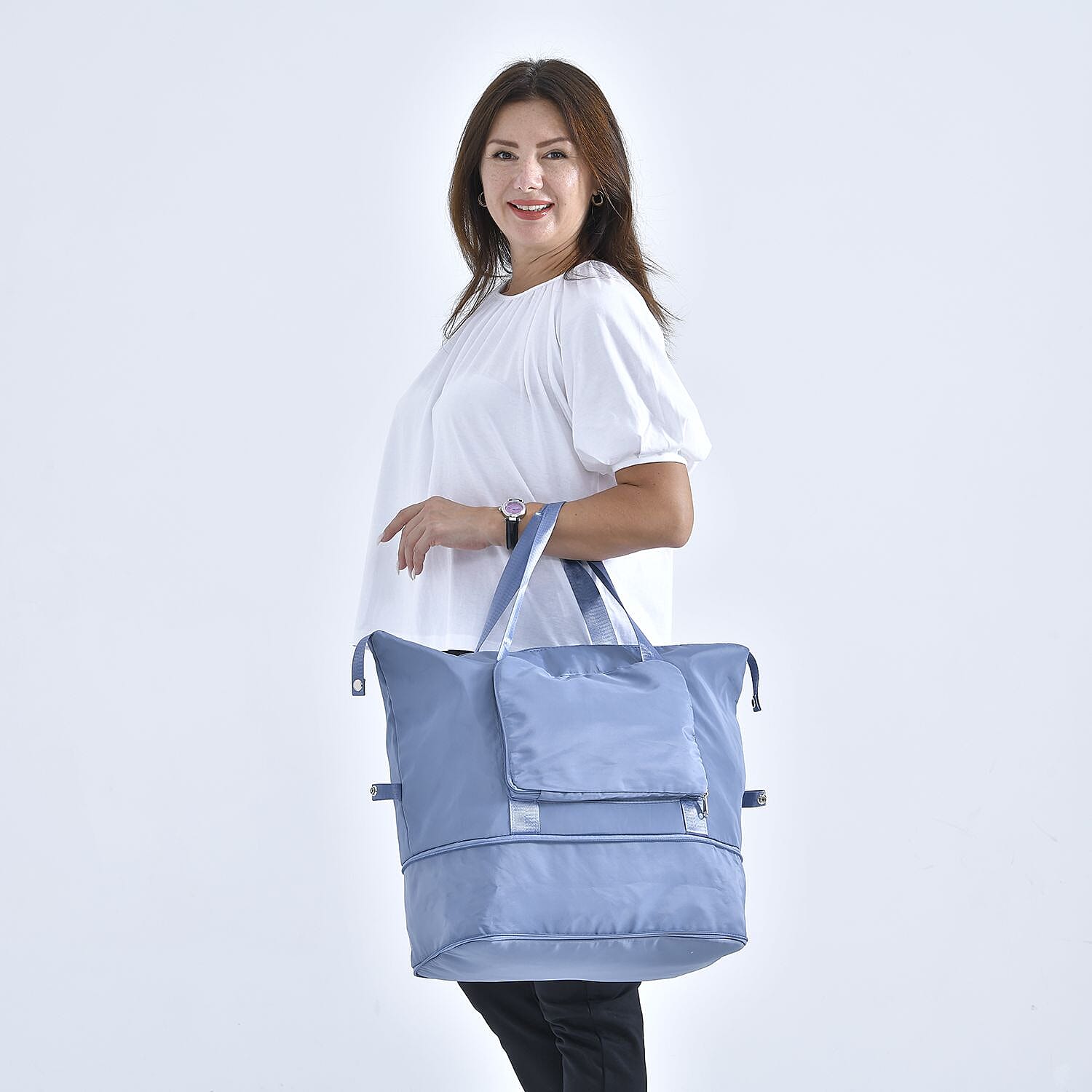 Foldable Waterproof Travel Bag (Size 40x28x23 Cm) - Blue