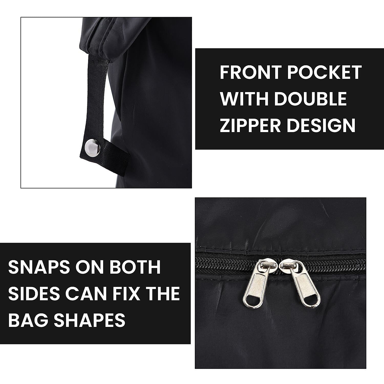 Foldable Waterproof Travel Bag (Size 40x28x23 Cm) - Black