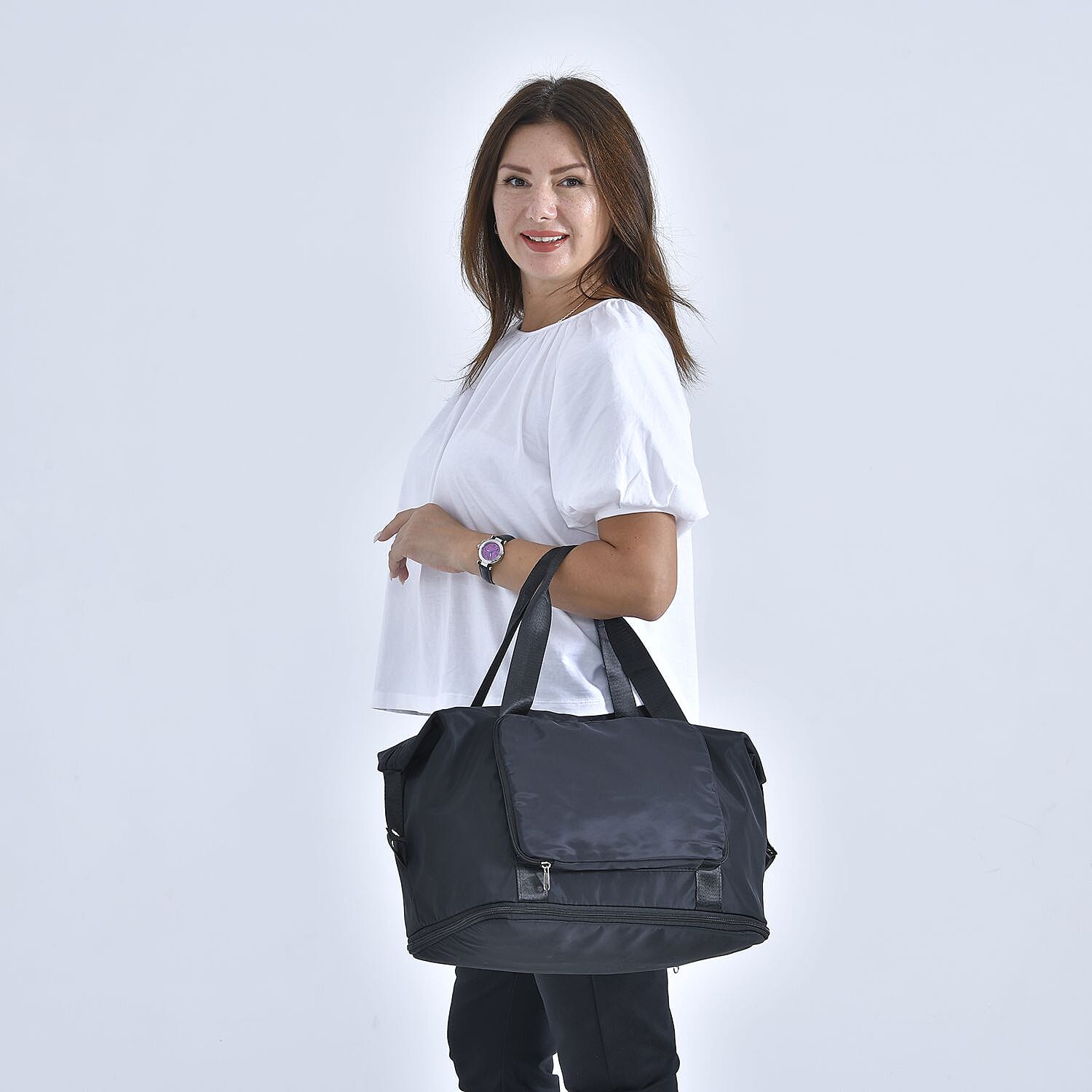 Foldable Waterproof Travel Bag (Size 40x28x23 Cm) - Black