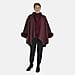 Tamsy Double Knit Faux Fur Kimono - Burgundy