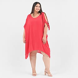 TAMSY Viscose Women Dress - Black