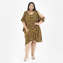 TAMSY Viscose Women Dress - Black