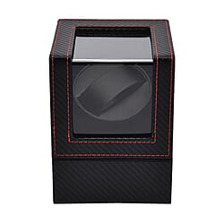 Solid Watch Box (Size 12x13x16 cm) - Black & Red