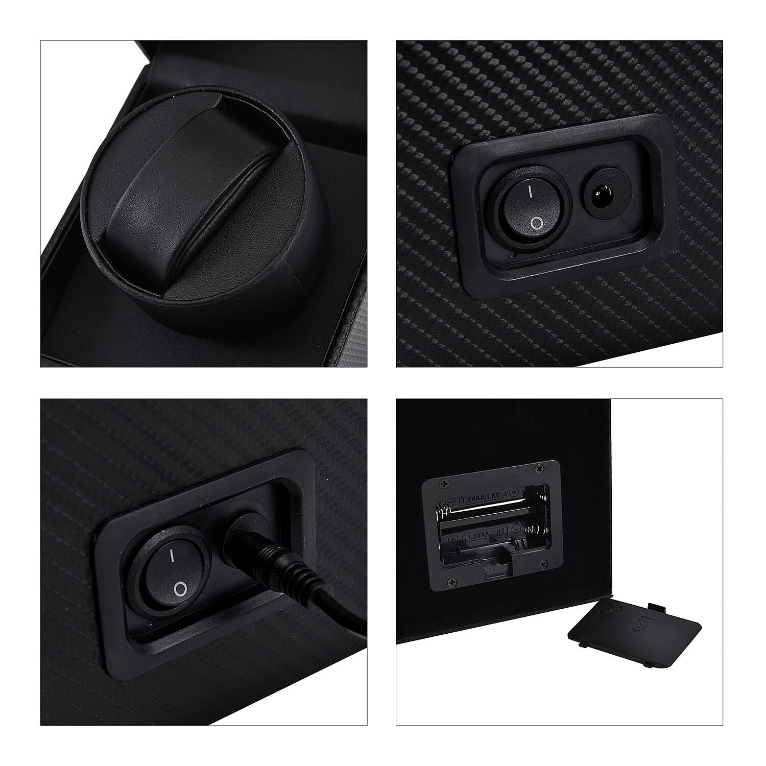 Luxury Edition Automatic Watch Winder Box (Size 12x16x13 cm) - Black