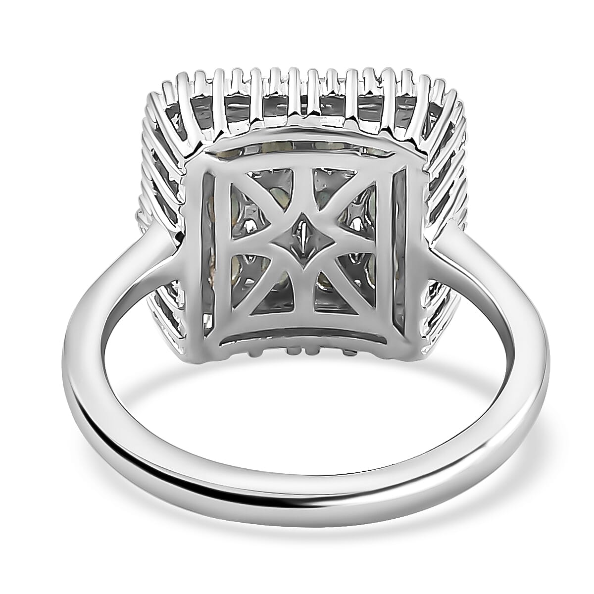 Alexandrite and Diamond Ring in Platinum Overlay Sterling Silver 1.25 Ct.