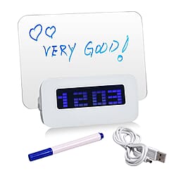 Clock - White & Blue