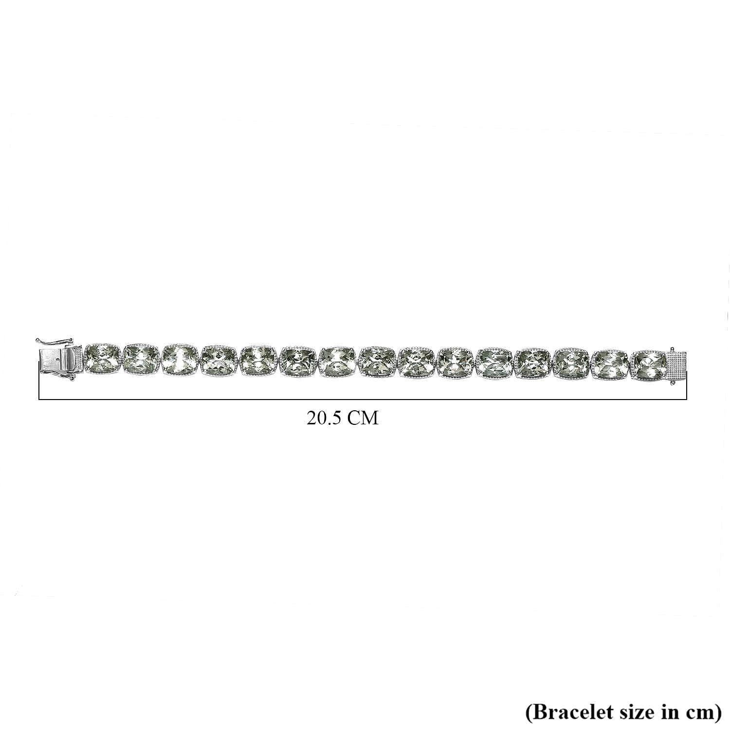 Parsolite Bracelet (Size - 7.5) with GB Lock Box in Platinum Overlay Sterling Silver 45.27 Ct, Silver Wt. 18.54 Gms.