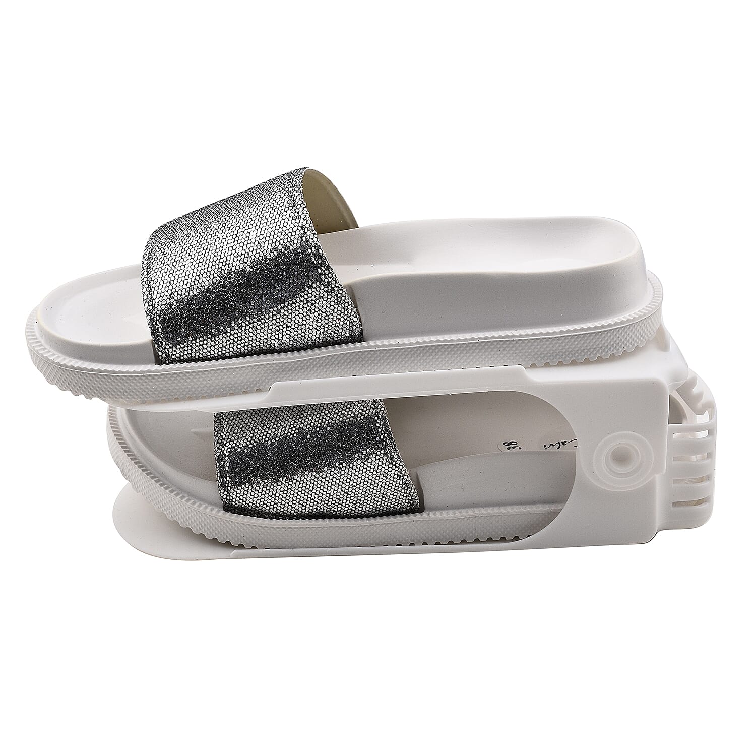 Pack of 20 - Shoe Organizer with Shoe Slots, Adjustable Shoe Racks, Shoe Stacker-Shoe Holder Set, 3 Height-Adjustable, Space-Saving and Non-Slip Plastic