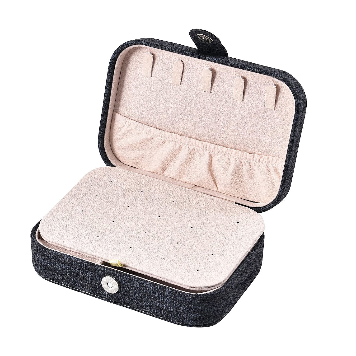 Texture Jewellery Organiser (Size 16x11x5 cm) - Pink & Khaki