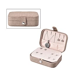 Texture Jewellery Organiser (Size 16x11x5 cm) - Pink & Khaki