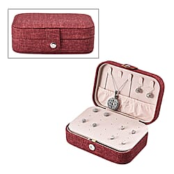 Texture Jewellery Organiser (Size 16x11x5 cm) - Pink & Khaki