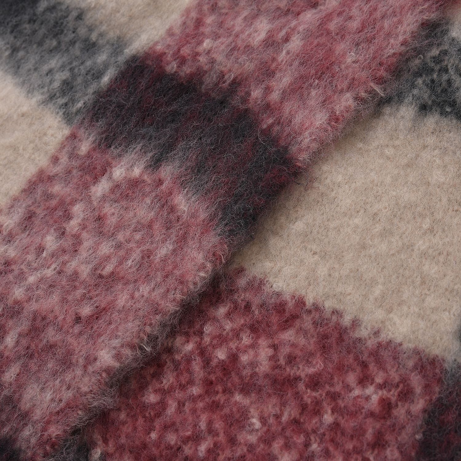 Polyester Printed Scarf - Burgundy