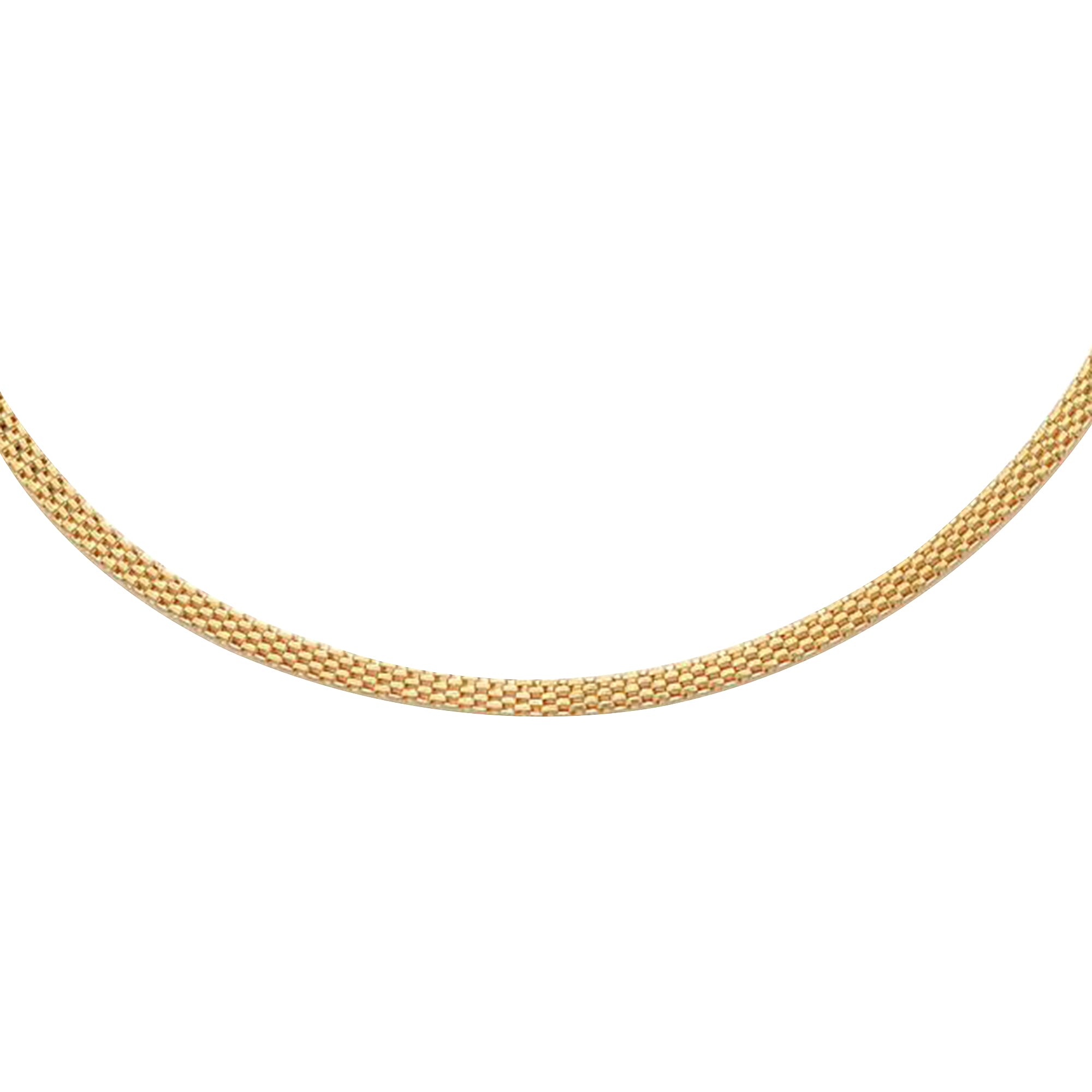 Italian Made Close Out- 9K Yellow Gold Panther Necklace (Size 20) with Spring Ring Clasp, Gold Wt. 4.78 Gms
