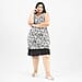 Tamsy Polyester Printed Dress - White