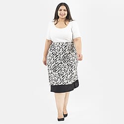 Tamsy Printed Reversible Skirt - White