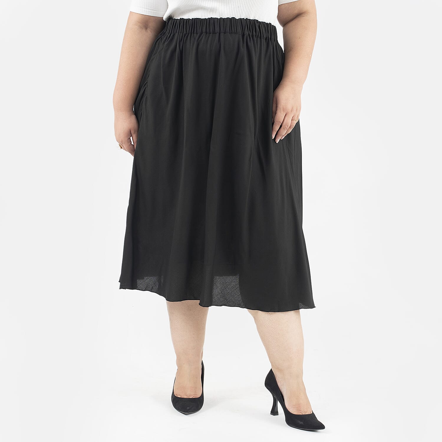 Tamsy Printed Reversible Skirt - White