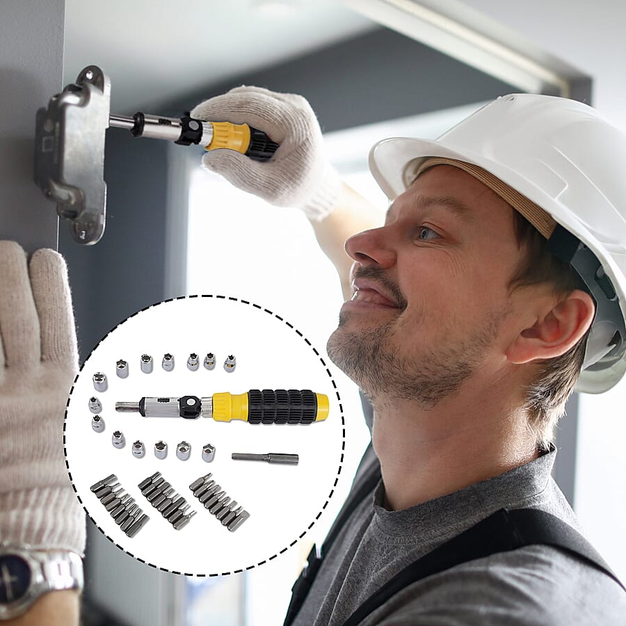 41 Piece Socket and Bit Set in Grey Molded Case (Size 21x11x4 Cm)