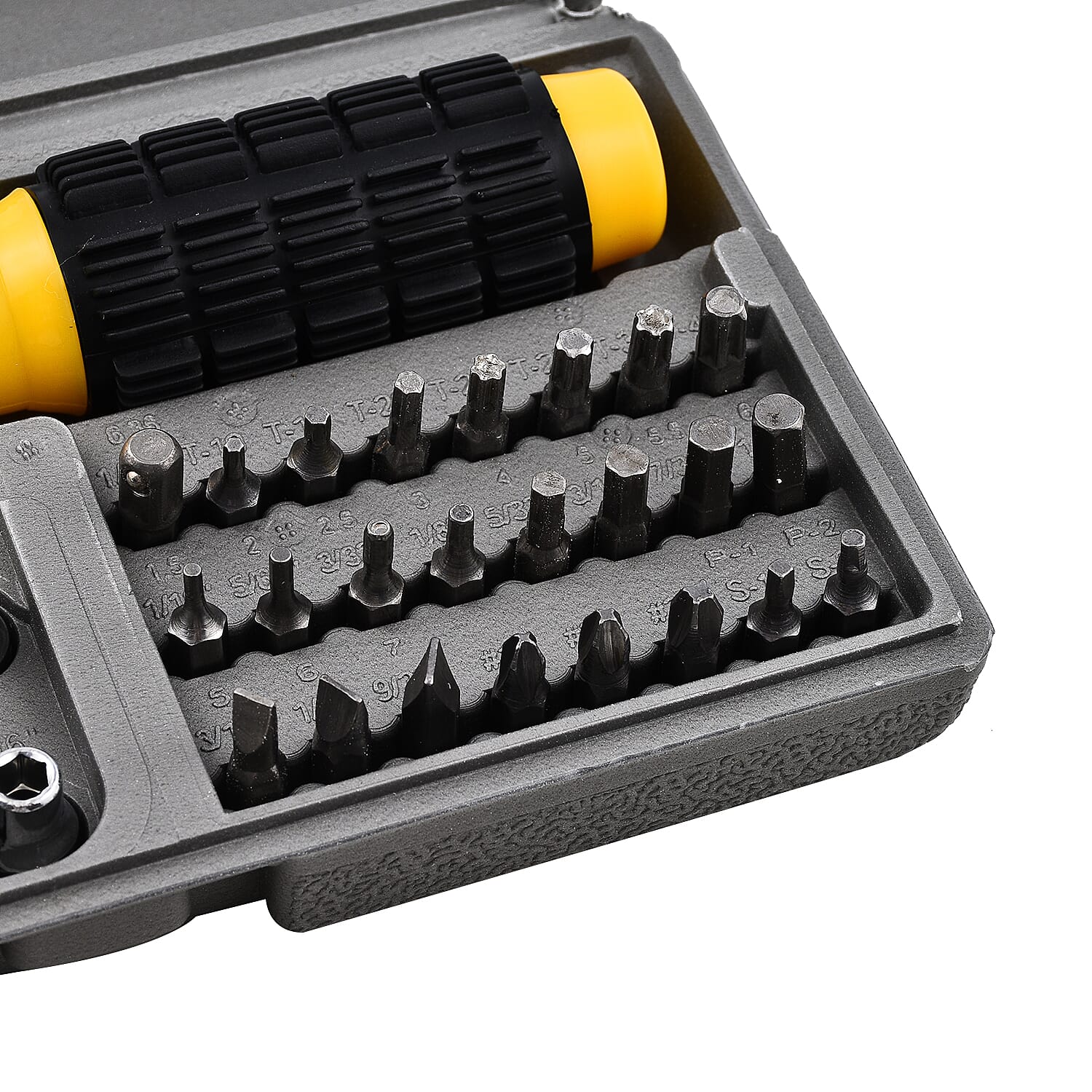 41 Piece Socket and Bit Set in Grey Molded Case (Size 21x11x4 Cm)