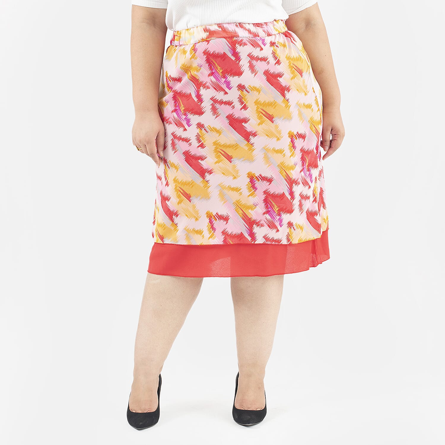 Tamsy Printed Reversible Skirt - White