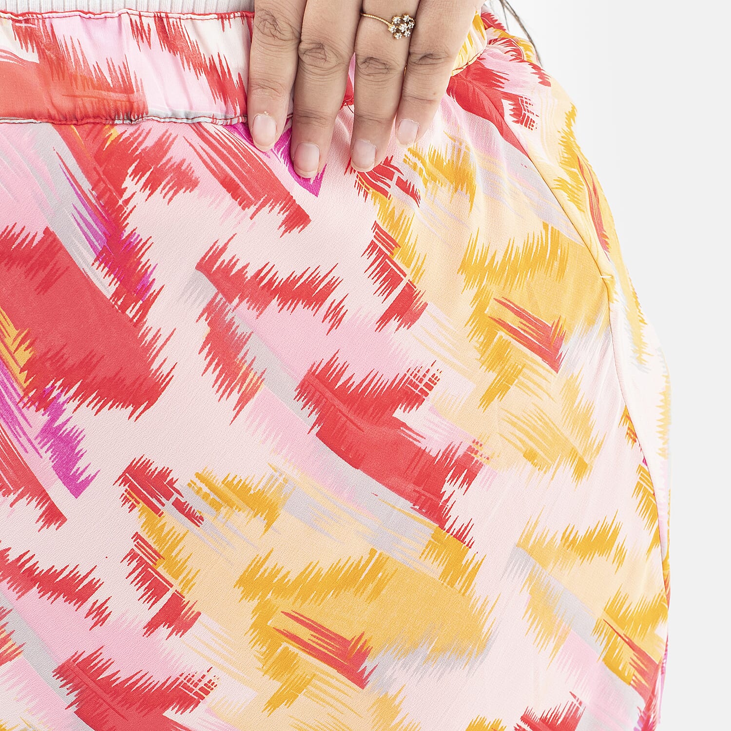Tamsy Printed Reversible Skirt - White