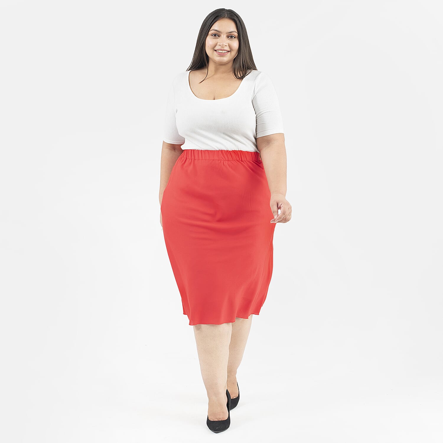Tamsy Printed Reversible Skirt - White