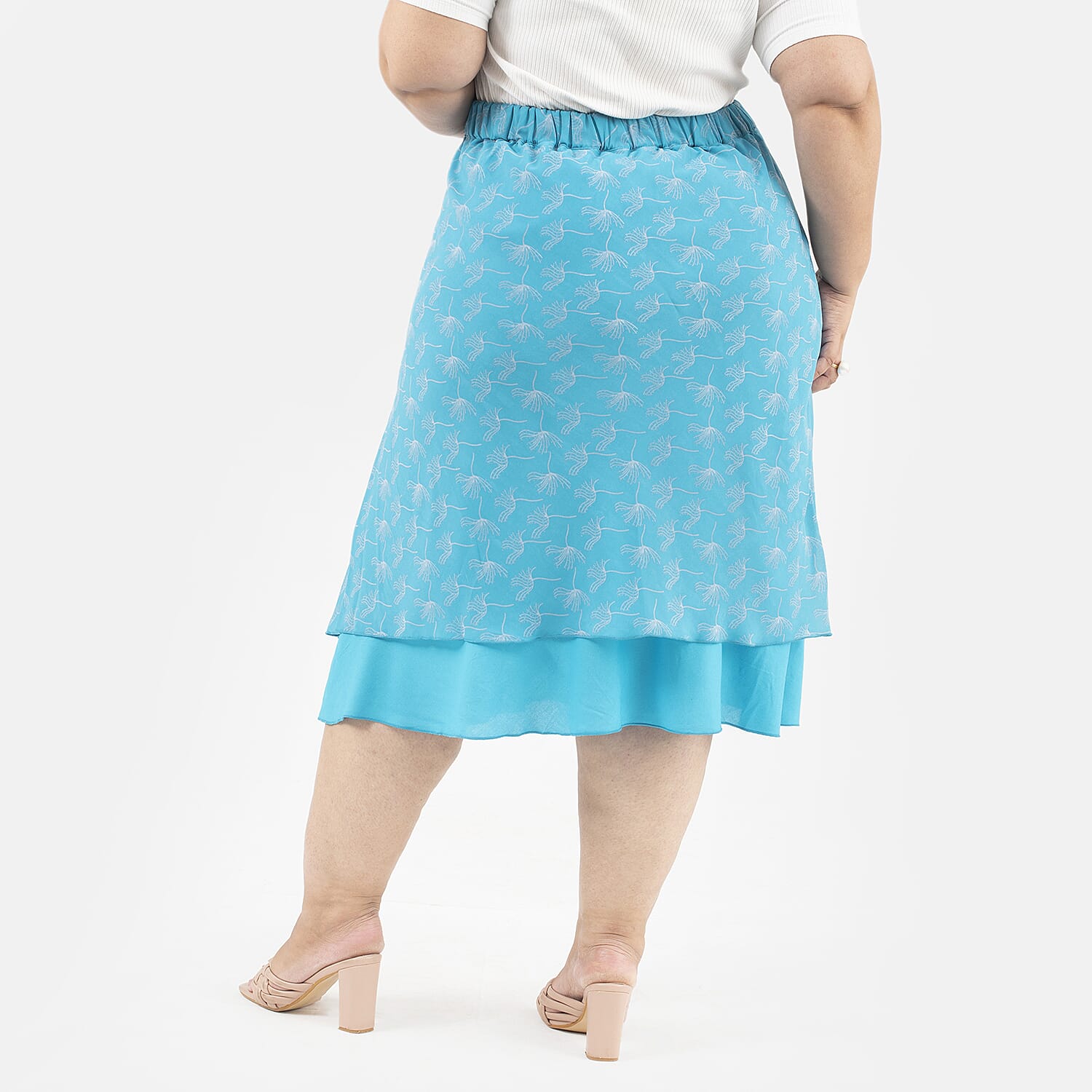 Tamsy Printed Reversible Skirt - White