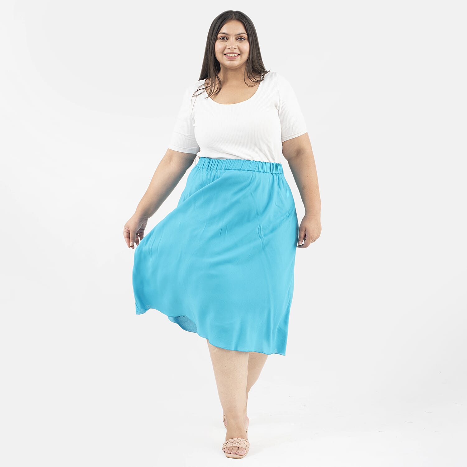 Tamsy Printed Reversible Skirt - White