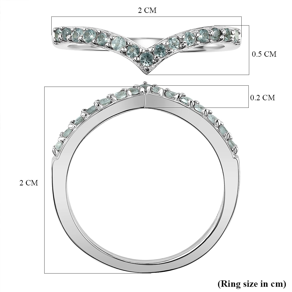 Alexandrite Wishbone Ring in Platinum Overlay Sterling Silver