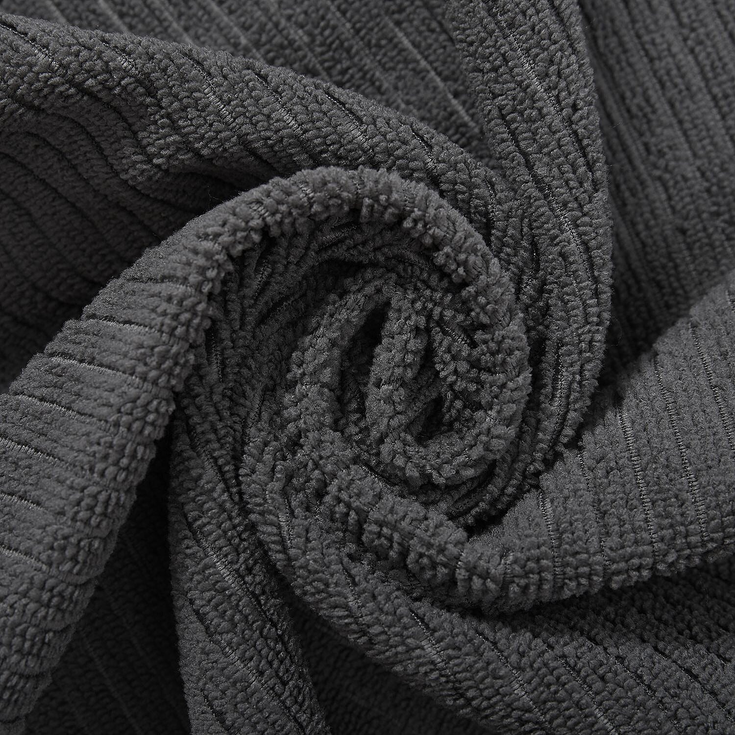 Set of 3 - Microfiber Damask Pattern Kitchen Towels (Size 60x40 Cm) - Black & Multi