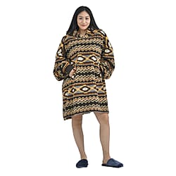 Luxurious Super Soft Sherpa Blanket Hoodie (Over Sized - 194x98Cm)- Grey