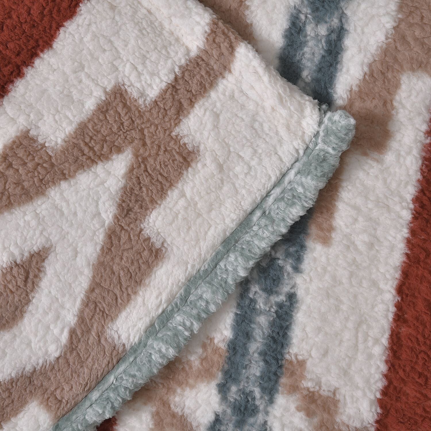  Polyester Tribal Blanket (Size 200x1 cm) - Red & Gray