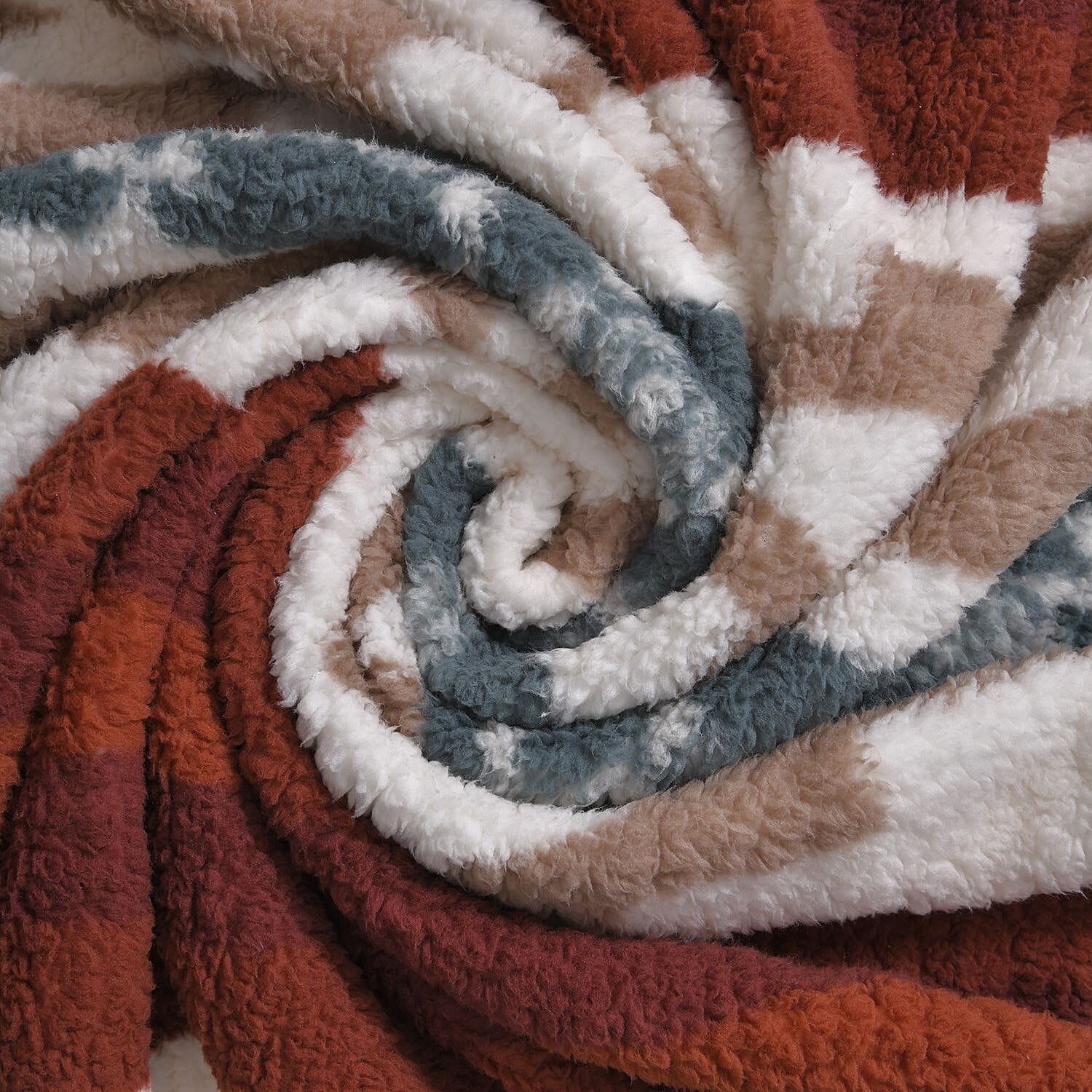  Polyester Tribal Blanket (Size 200x1 cm) - Red & Gray